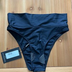 PrettyLittleThing Black High Waist Bikini Bottom